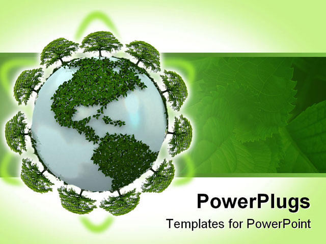 PowerPoint Template about earth, ecology, global