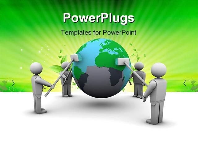 PowerPoint Template about environment, eco friendly, green