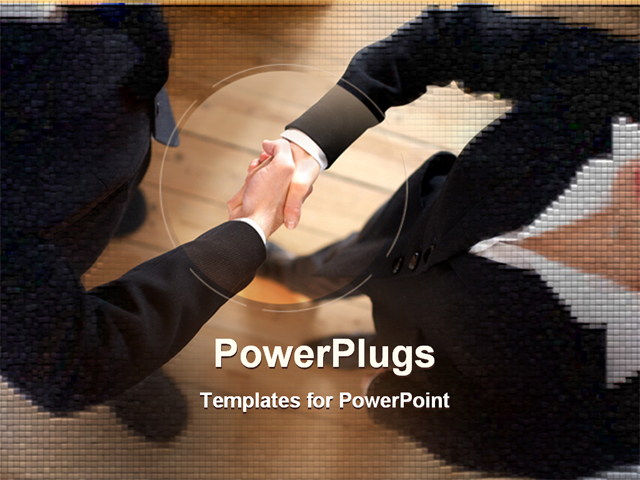PowerPoint Template about handshake, people, business