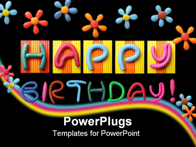 PowerPoint Template about happy birthday, background, birth