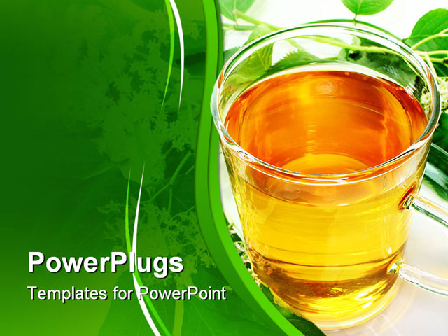PowerPoint Template about elderflower tea, blood, cleansing