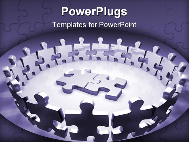 PowerPoint Template about human puzzle pieces, abstract, challenge