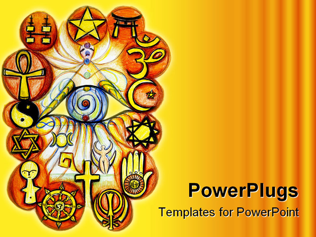 PowerPoint Template about interfaith, religion, age