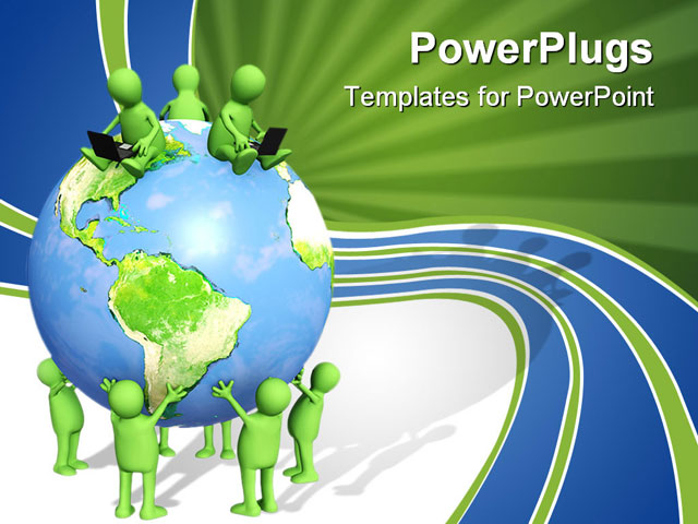 PowerPoint Template about internet, arrow, clicks