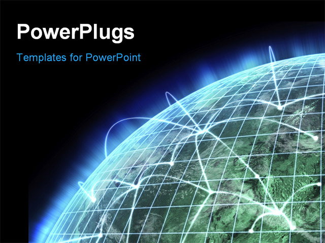 PowerPoint Template about communication, internet, technology