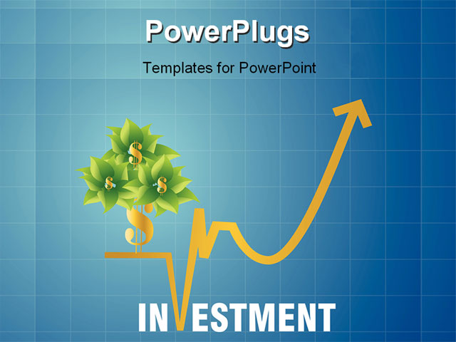 Powerpoint Template A Number Of Flowers With Dollar Sign And Bluish Background 17663 Investment Presentation Powerpoint Template
