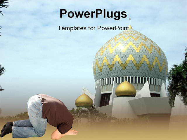 PowerPoint Template about allah, architecture, borneo