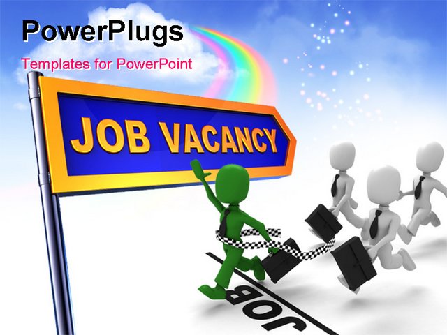 PowerPoint Template about business, competition, jobs