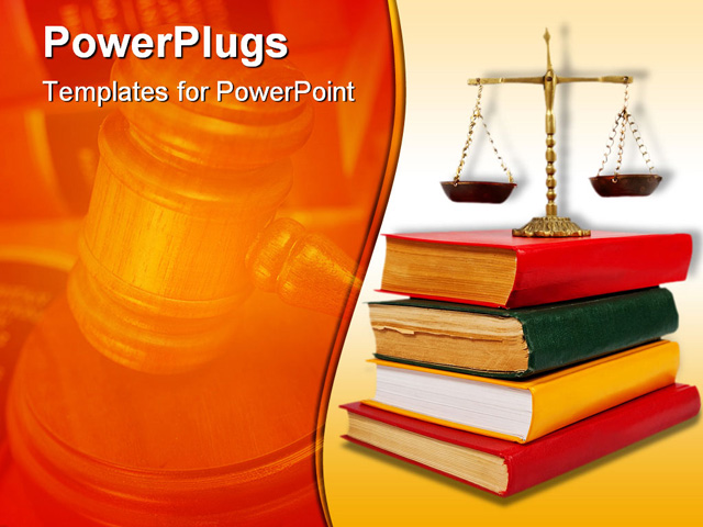 PowerPoint Template about justice concept, antique, archive