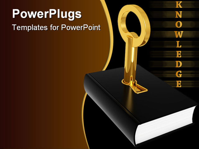 Powerpoint Templates Knowledge | key to knowledge book isolated on a white background Powerpoint Templates Knowledge | key to knowledge book isolated on a white background