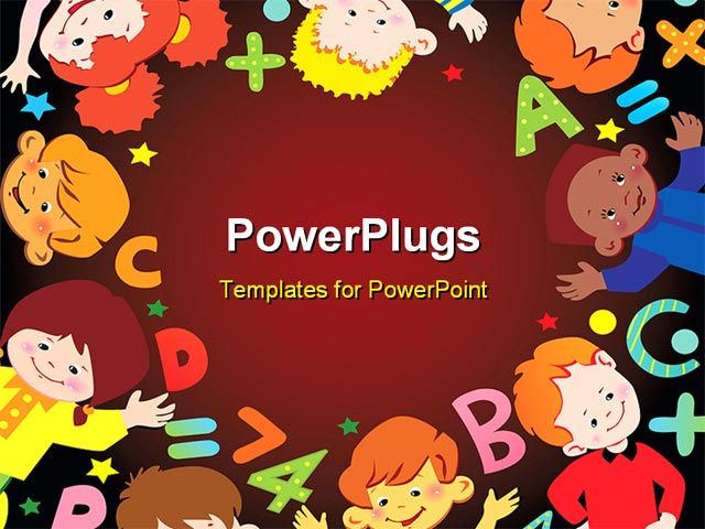 PowerPoint Template about children, leisure, entertainment