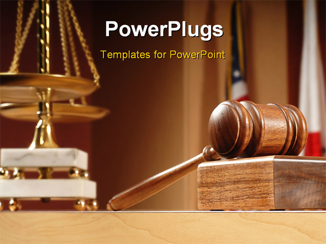 PowerPoint Template about �law, government, balance