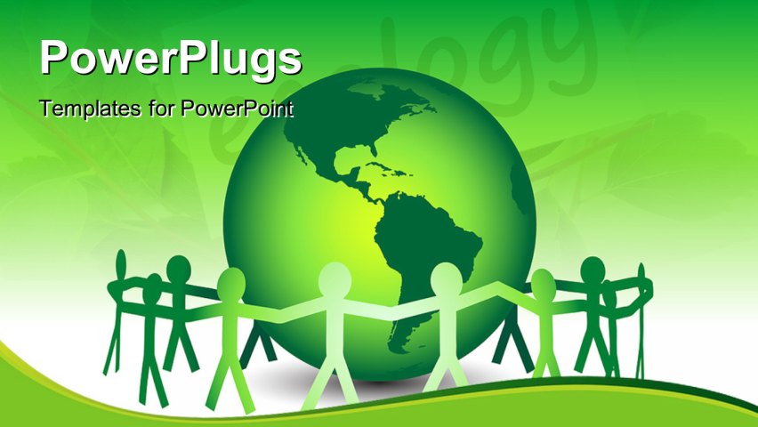 PowerPoint Template about global, communication, ecology