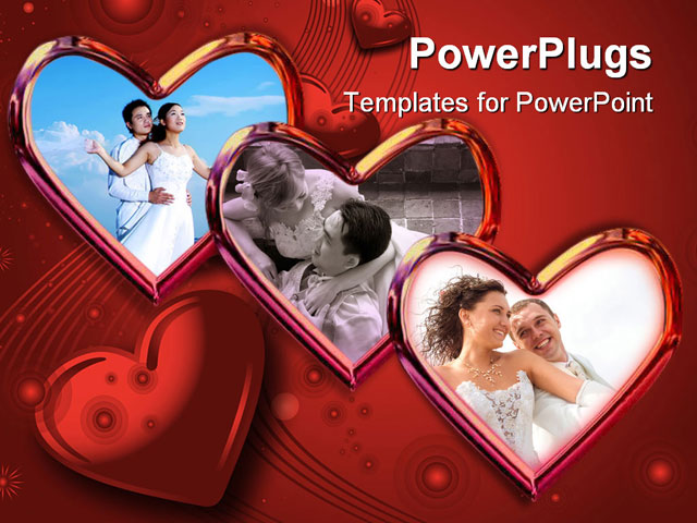 PowerPoint Template about happy couple, adult, beautiful