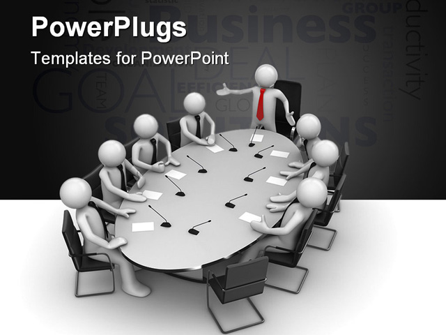 PowerPoint Template about corporate, meeting, conference room