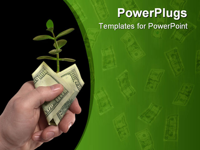 PowerPoint Template about credit, dollar, goal