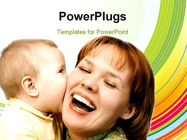 PowerPoint Template about children, family, art