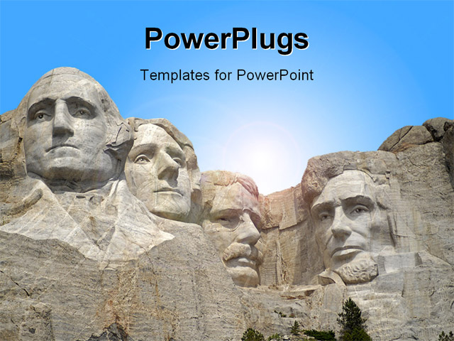 Mt Rushmore In South Dakota Horizontal Picture Powerpoint Template Background Of America Mount Rushmore Photoshop Template