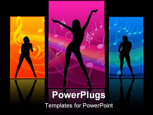 PowerPoint Template about women, abstract, elegant