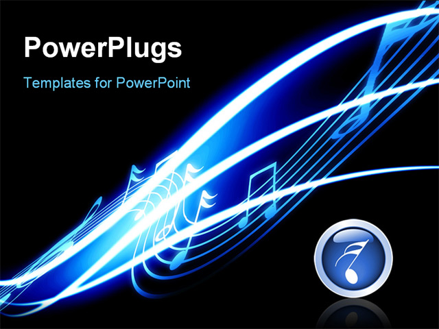 PowerPoint Template about �music, leisure, entertainment