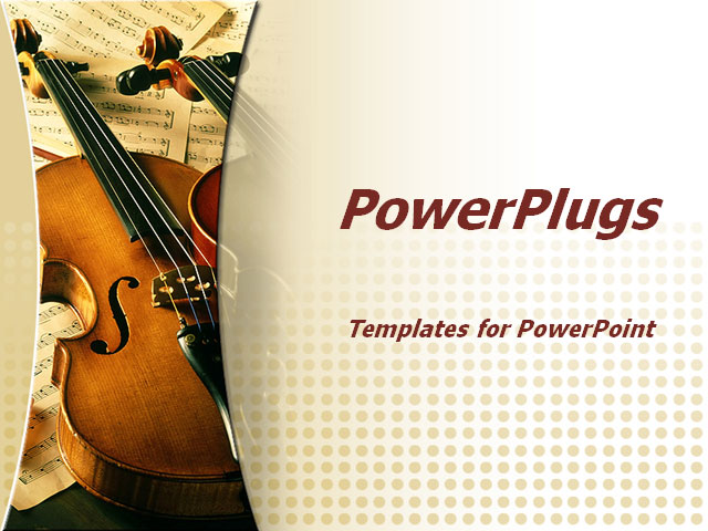 PowerPoint Template about bow, fiddle, fiddles