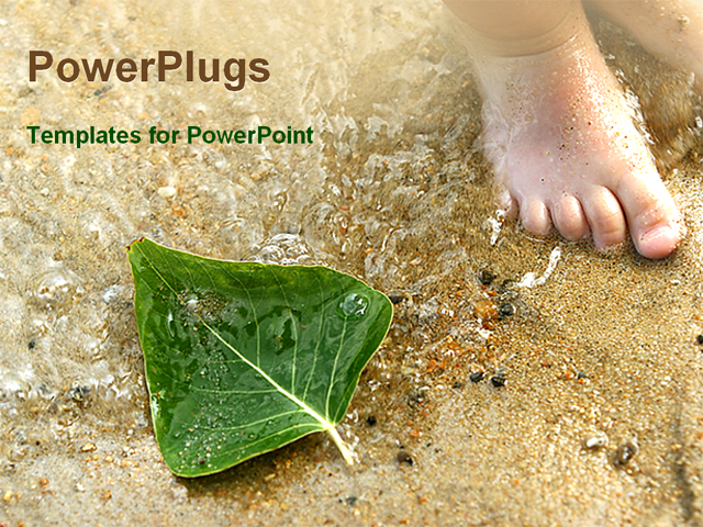 PowerPoint Template about nature, baby, beach