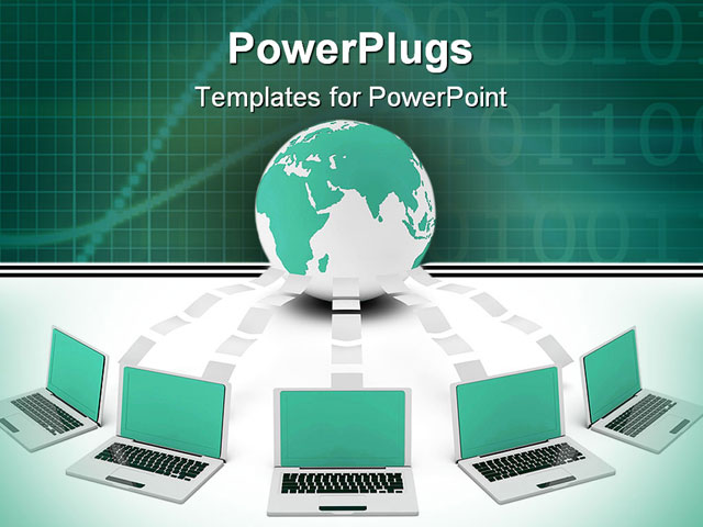 PowerPoint Template about computer network, background, business