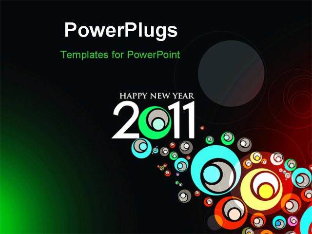 PowerPoint Template about new year 2011 background, festival, event