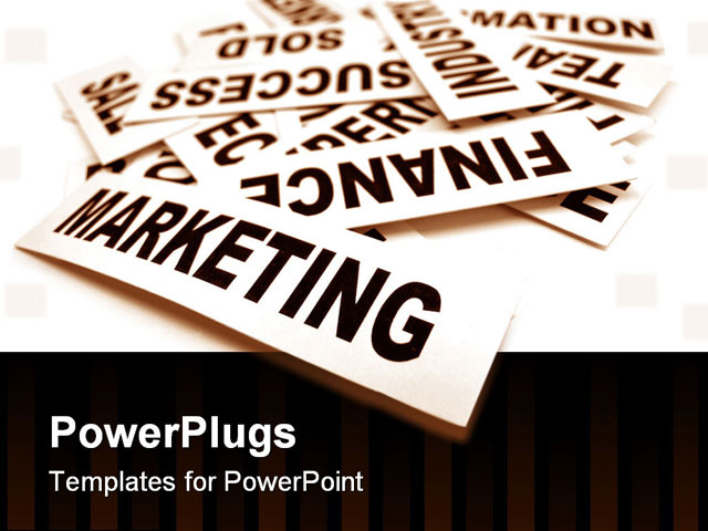 PowerPoint Template about business, headlines, bank