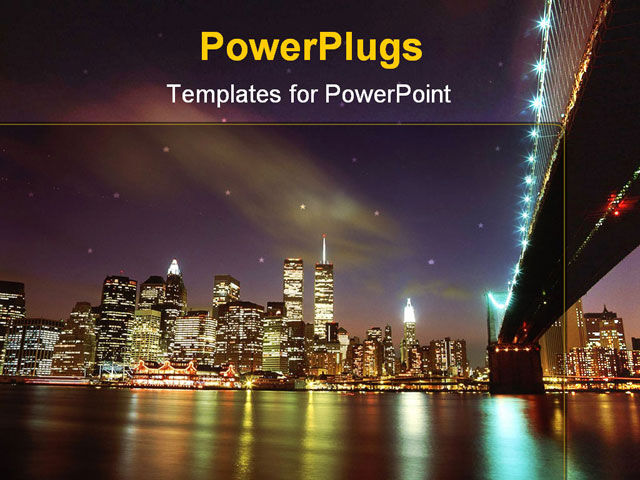 PowerPoint Template about usa, america, new york