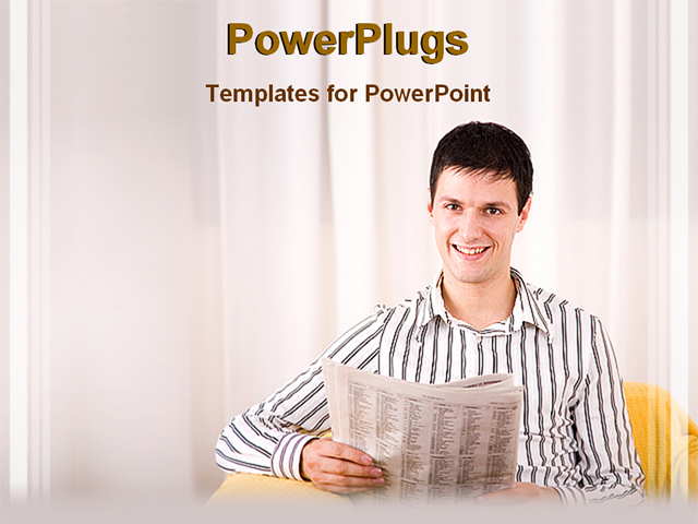 PowerPoint Template about newspaper, business, finance