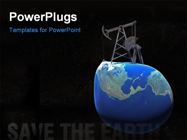 PowerPoint Template about industrial, global, save earth