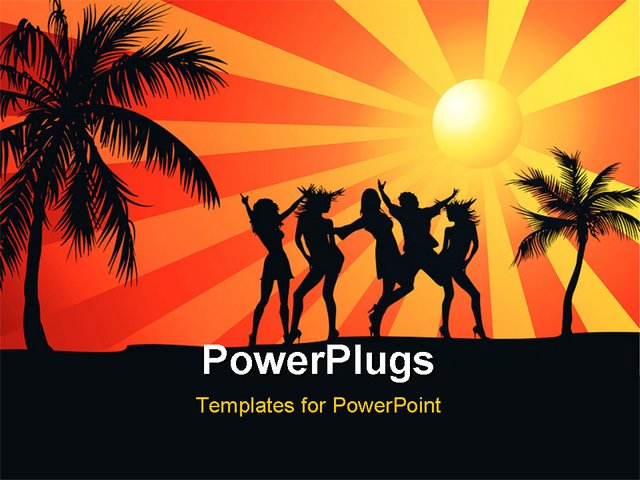 PowerPoint Template about holidays, leisure, entertainment