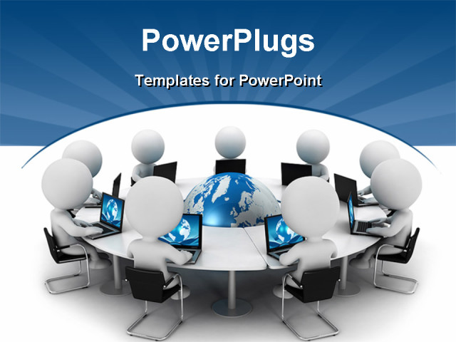 PowerPoint Template about business, people, communication