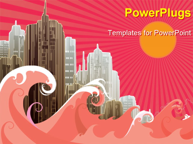 PowerPoint Template about cities, travel, abstract