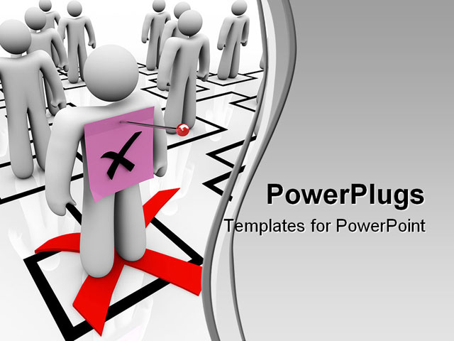 PowerPoint Template about pink slip, organizational chart, business