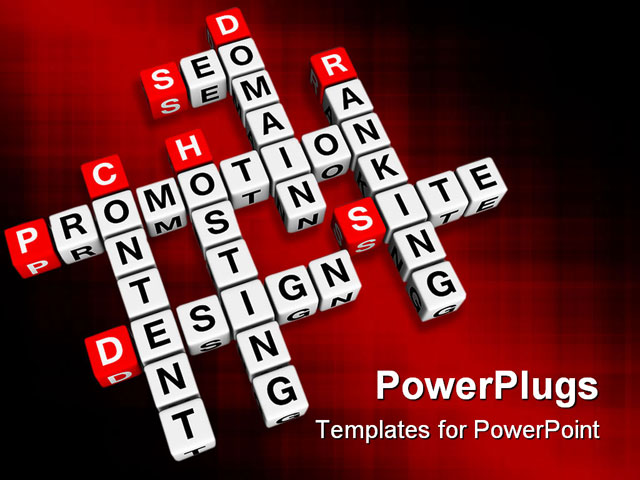PowerPoint Template about website promotion, advertising, block