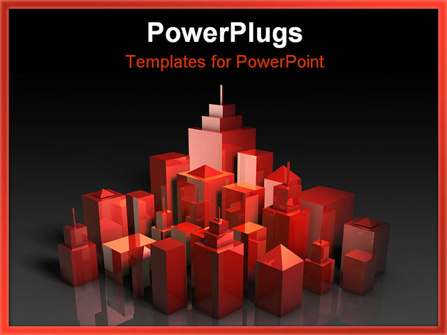 PowerPoint Template about apartment, building, city