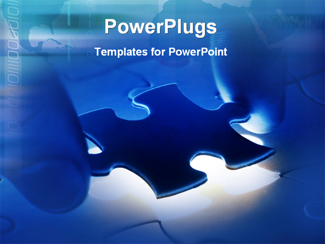 PowerPoint Template about puzzle, business, leadership