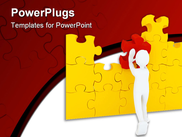 PowerPoint Template about puzzle, background, abstract