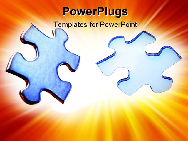 PowerPoint Template about puzzle piece, answer, assemble