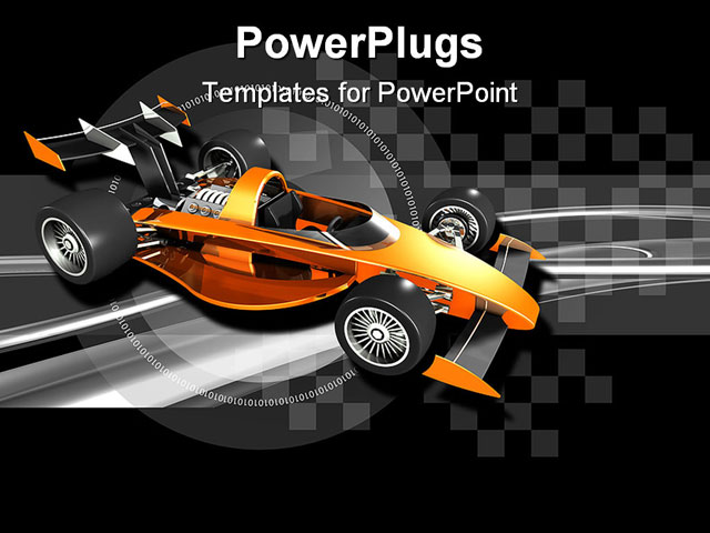 PowerPoint Template about race car background, automotive, background