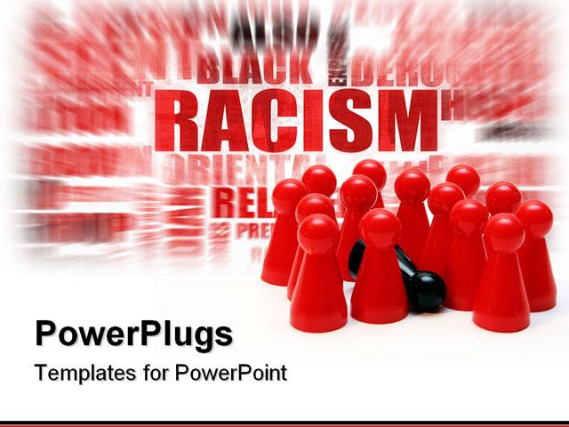 PowerPoint Template about racism, abstract, asian