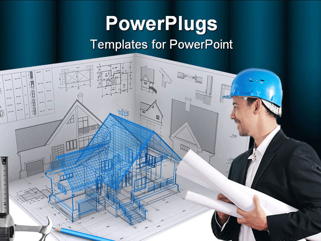 PowerPoint Template about drawing, abstract, apartment