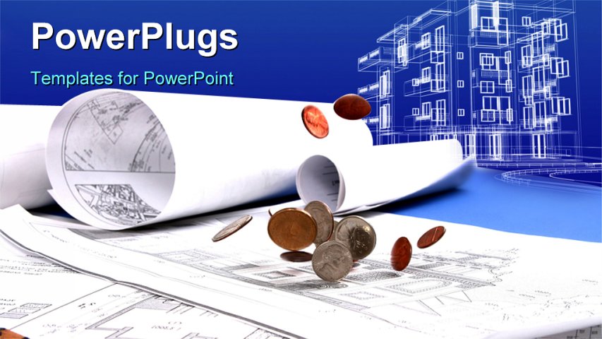 PowerPoint Template about real estate, architecture, business