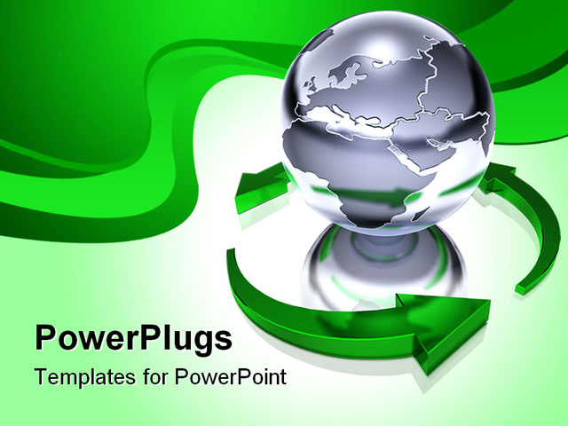 PowerPoint Template about recycleworld, abstract, america