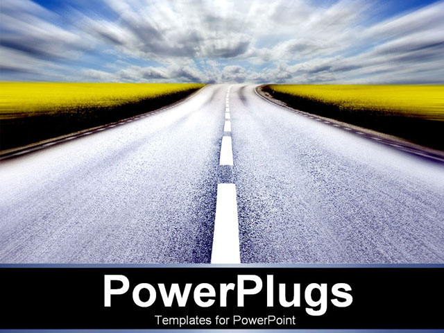 PowerPoint Template about future, road, metaphor