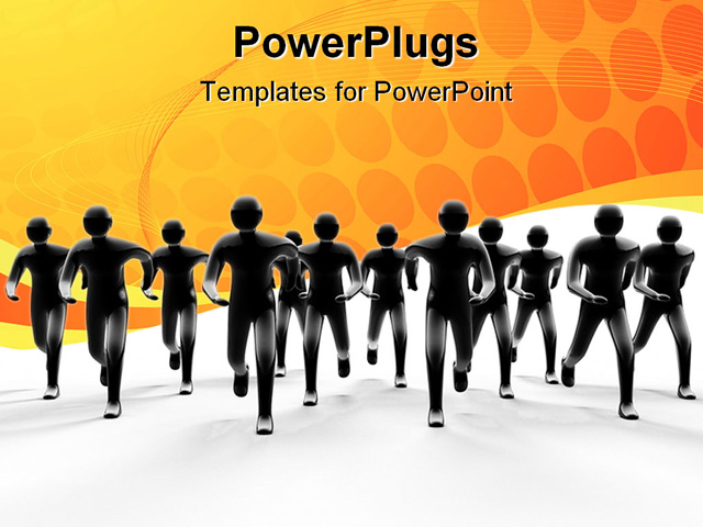 PowerPoint Template about people, run, action