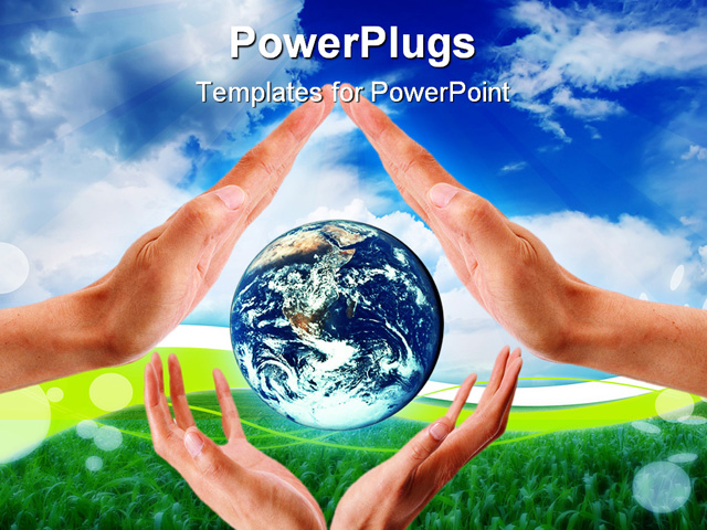 PowerPoint Template about woman, man, hands