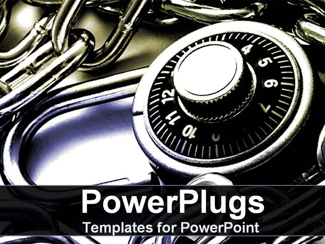 PowerPoint Template about lock, padlock, safety